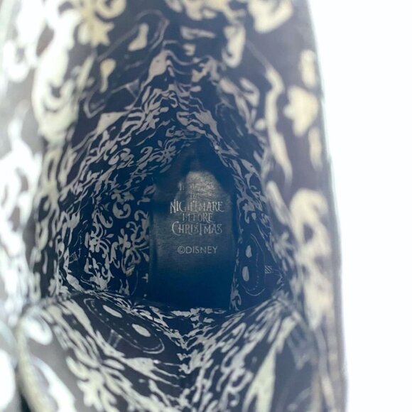 NIGHTMARE BEFORE CHRISTMAS DISNEY BLACK QUILTED LACE UP BOOTS - 10 - Picture 8 of 8